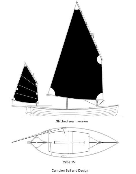 Circe 15 yawl rigged with main and mizzen
