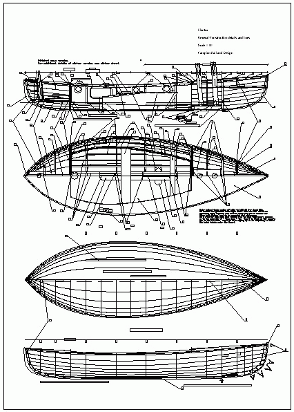 Detail from construction plan of Electra