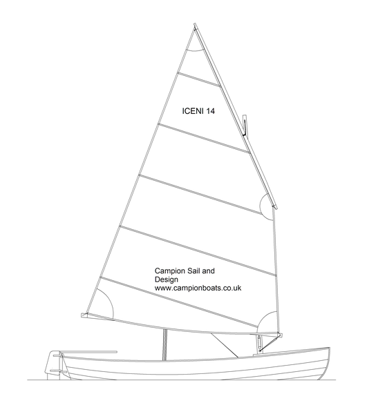 One of the Iceni 14 sail plans