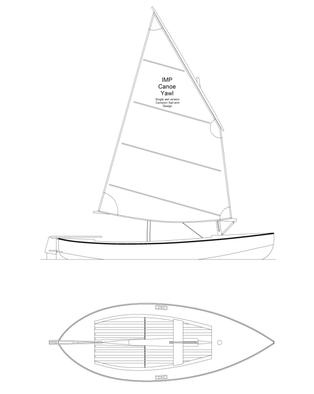 Imp una balanced lug sail and deck plan