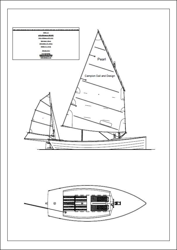 Pearl as lug rigged yawl