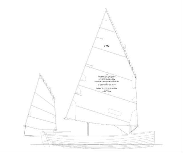 Sail plan of 775