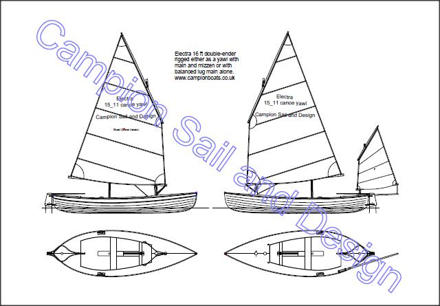 Alternative sail plans for Electra